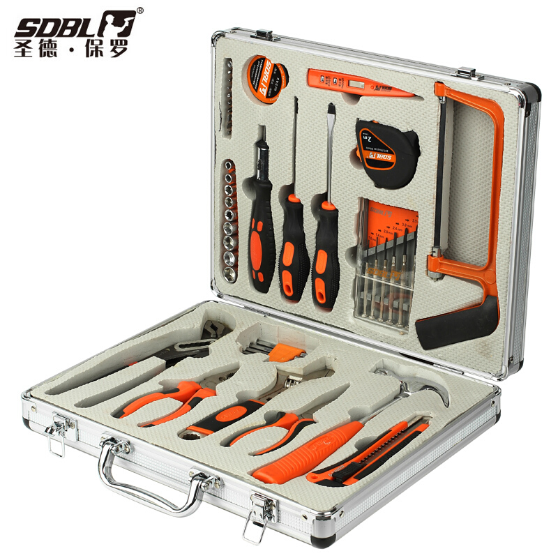 圣德保羅（SDBL） BL-018 51件套豪華型工具組合 鋁合金工具箱 家用五金工具