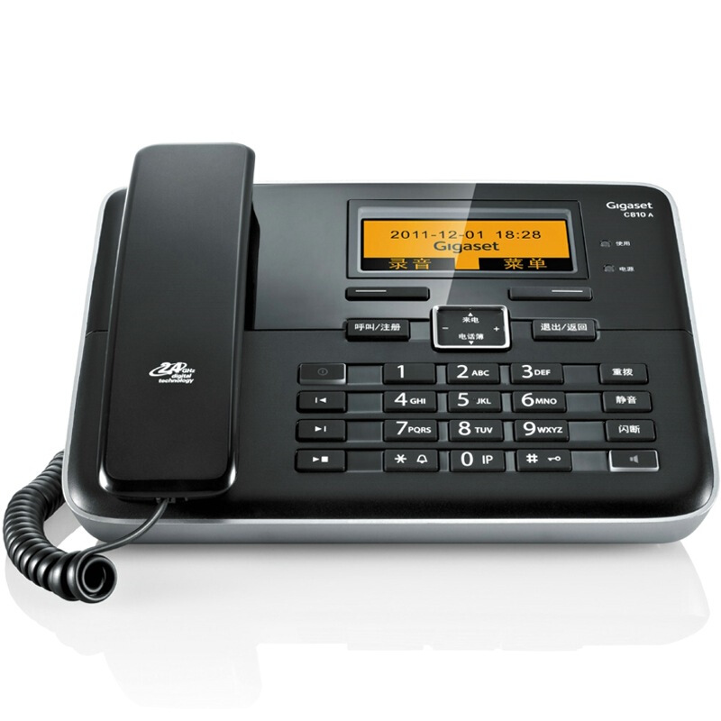 集怡嘉（Gigaset） C810A 原西門子品牌 無繩數字答錄電話機免提通話一拖一子母機(鋼琴黑)_http://www.nebao.cn/img/sp/2147/58221578-7d68-42e7-a6bf-10e8bad344cb.jpg