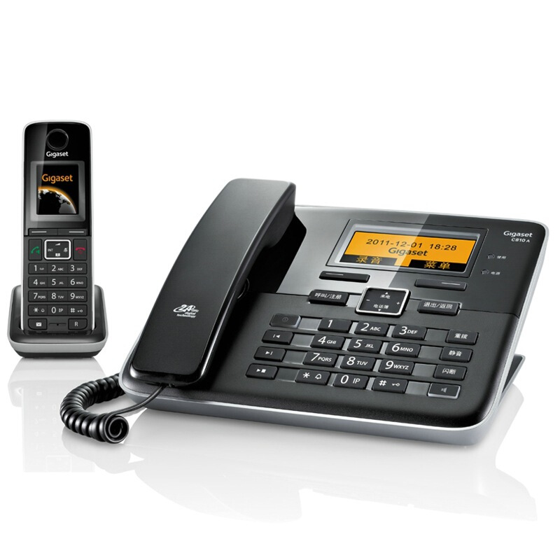 集怡嘉（Gigaset） C810A 原西門子品牌 無繩數字答錄電話機免提通話一拖一子母機(鋼琴黑)_http://www.nebao.cn/img/sp/2147/68cfff58-0acb-450b-9e8a-34d733d7fa3f.jpg