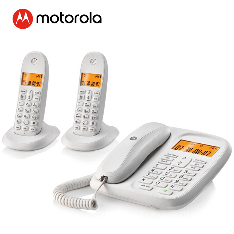 摩托羅拉（Motorola） CL102C 數字無繩電話機座機子母機中文顯示免提套裝辦公家用一拖二固定無線座機（白色）_http://www.nebao.cn/img/sp/2147/8f5bc95e-b253-4f36-b01f-bd13c661789e.jpg