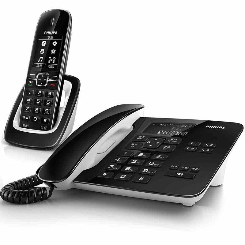飛利浦（PHILIPS） DCTG492 語音報號黑名單中文數字子母機一拖一家用辦公會議坐固定固話無線電話機座機無繩電話機（黑色）_http://www.nebao.cn/img/sp/2147/a1f35b94-0358-4591-8902-15d6bc149957.jpg