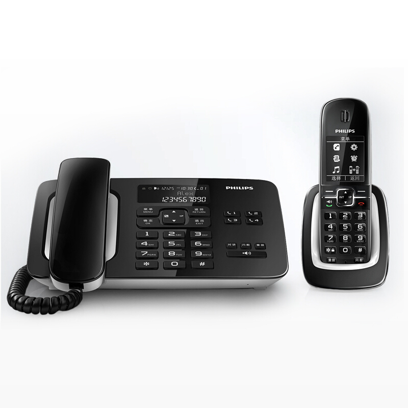 飛利浦（PHILIPS） DCTG492 語音報號黑名單中文數字子母機一拖一家用辦公會議坐固定固話無線電話機座機無繩電話機（黑色）_http://www.nebao.cn/img/sp/2147/ee73f0ac-a100-4491-9572-5a03bc005f23.jpg
