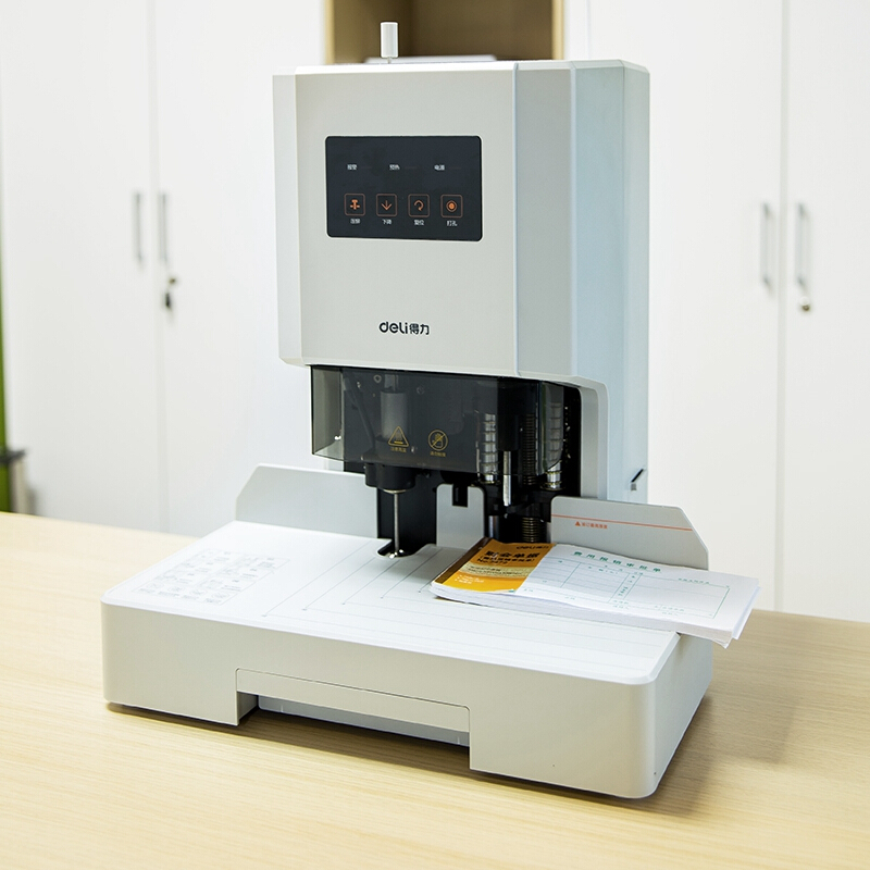 得力（deli） 14608 自動財務憑證裝訂機 電動檔案文件打孔機 可裝訂35mm_http://www.nebao.cn/img/sp/253/82501f16-b690-4122-ad07-d15eac1b2e56.jpg