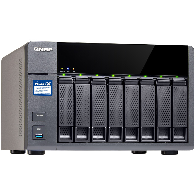 威聯通（QNAP） TS-831X-8G 高效能四核處理器,內建雙10GbE SFP+ 網絡端口 八盤位NAS網絡存儲器（無內置硬盤）_http://www.nebao.cn/img/sp/275/41512f95-85c2-4d7d-8389-da97cc35a780.jpg