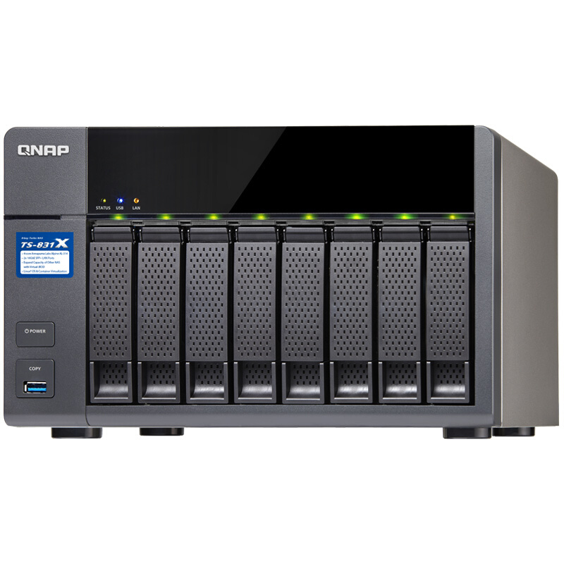 威聯通（QNAP） TS-831X-8G 高效能四核處理器,內建雙10GbE SFP+ 網絡端口 八盤位NAS網絡存儲器（無內置硬盤）_http://www.nebao.cn/img/sp/275/9ceede8f-6625-4a77-84c8-68813657cf37.jpg