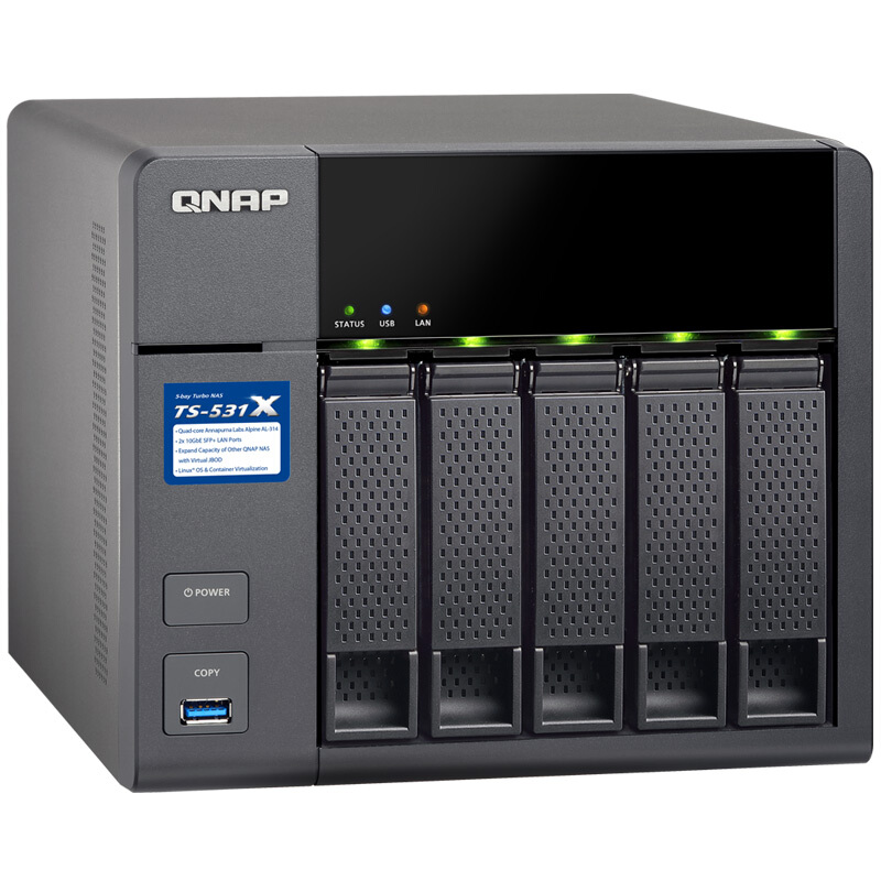 威聯通（QNAP） TS-531X-2G 高效能四核處理器,內建雙10GbE SFP+ 網絡端口 五盤位NAS網絡存儲器（無內置硬盤）_http://www.nebao.cn/img/sp/275/b4f01938-a090-41f1-87f5-154f7d617596.jpg