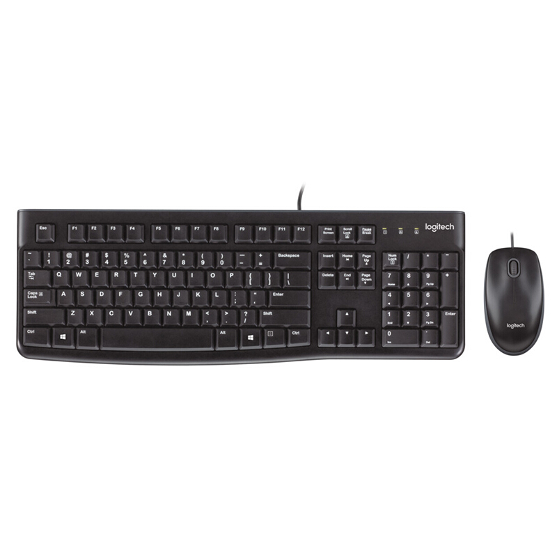 羅技（Logitech） MK120 鼠標鍵盤套裝 三年質保 (黑色) 
