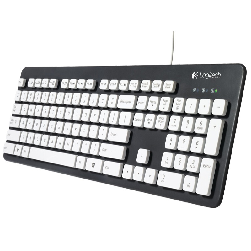 羅技（Logitech） K310 有線水洗鍵盤（白色） _http://www.nebao.cn/img/sp/283/cc985b2f-7615-41b8-8e6c-57b3568e0348.jpg