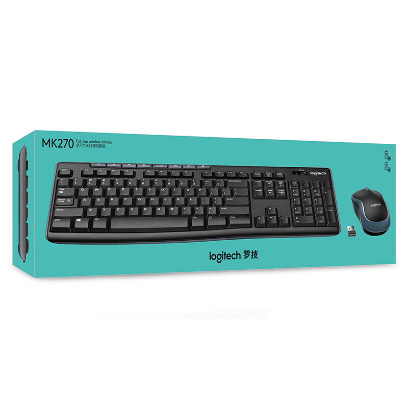 羅技（Logitech） MK270 無線鍵鼠套裝（黑色） _http://www.nebao.cn/img/sp/283/d5f585c7-d171-4236-a652-2ec1fe99efad.jpg