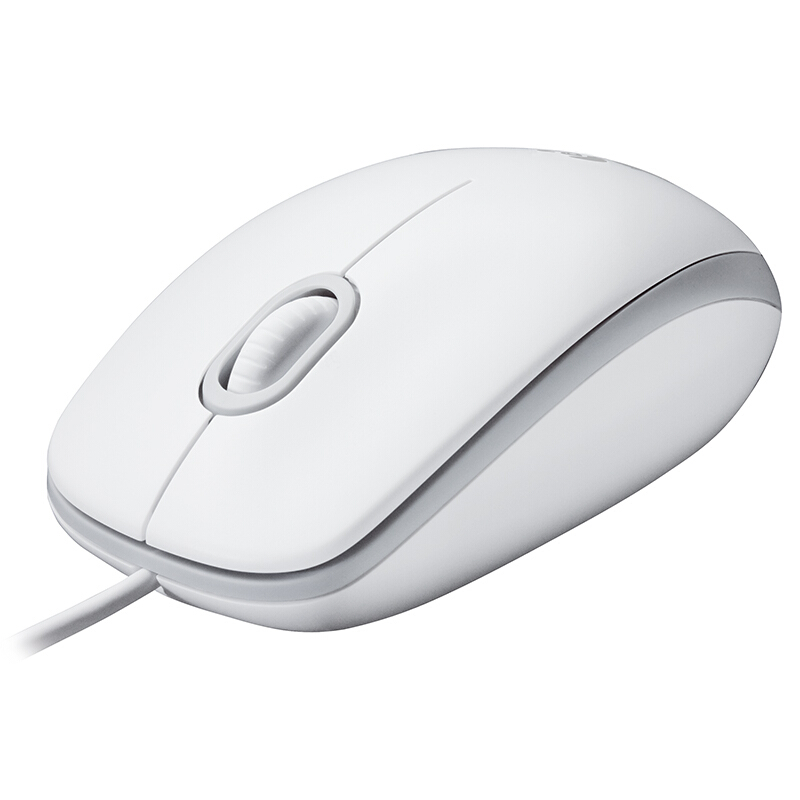 羅技（Logitech） M100r 光電鼠標(biāo) 即插即用 三年質(zhì)保 (白色) 