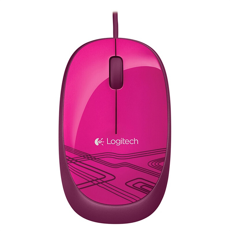羅技（Logitech） M105 時尚多彩鼠標(biāo) 左右手通用 (蜜桃粉) 