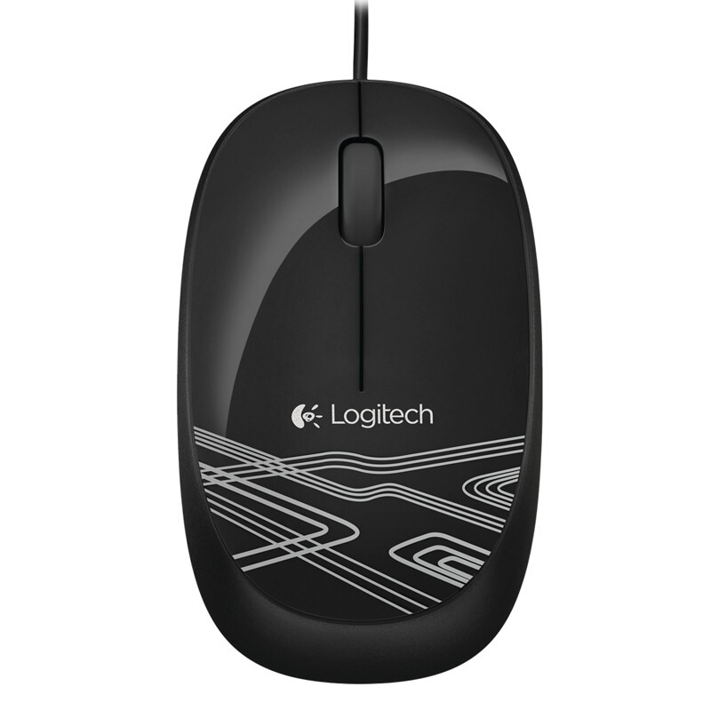 羅技（Logitech） M105 時尚多彩鼠標(biāo) 左右手通用 (炫酷黑) 