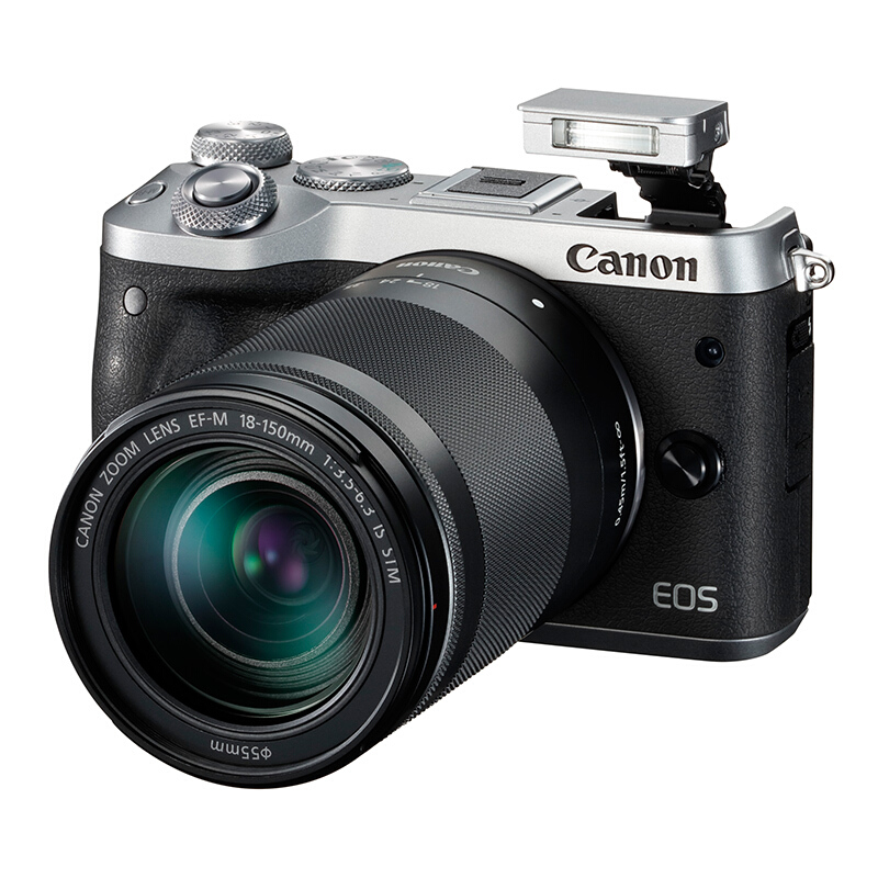 佳能（Canon） EOS M6 可換鏡微單照相機(jī)（18 -150鏡頭銀色套機(jī)）
