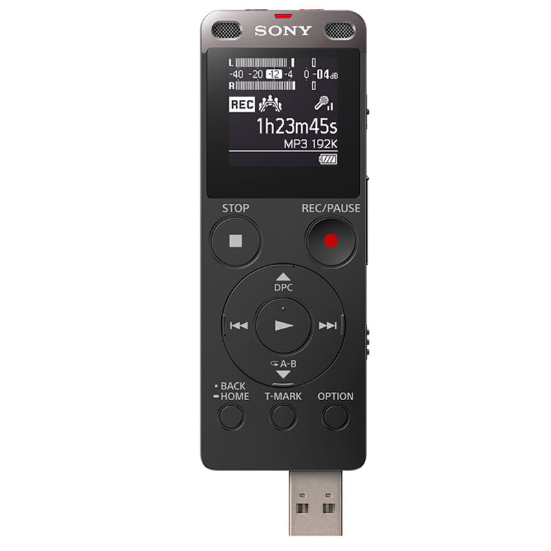 索尼（SONY） ICD-UX565F 數碼錄音棒 纖薄機身 8GB （黑色）
