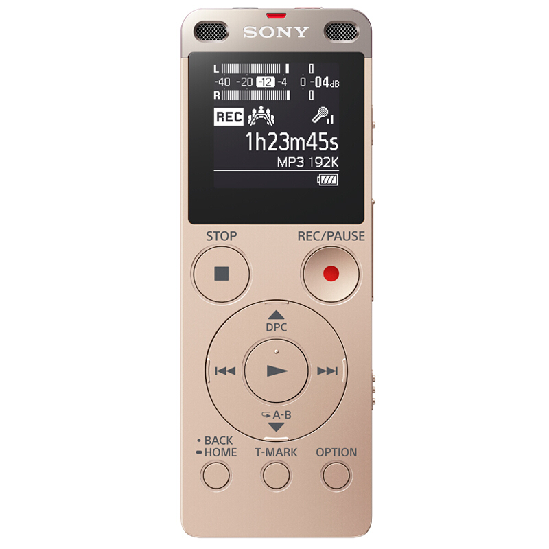 索尼（SONY） ICD-UX560F 數碼錄音棒 商務語言好幫手 4GB容量 (金色) 