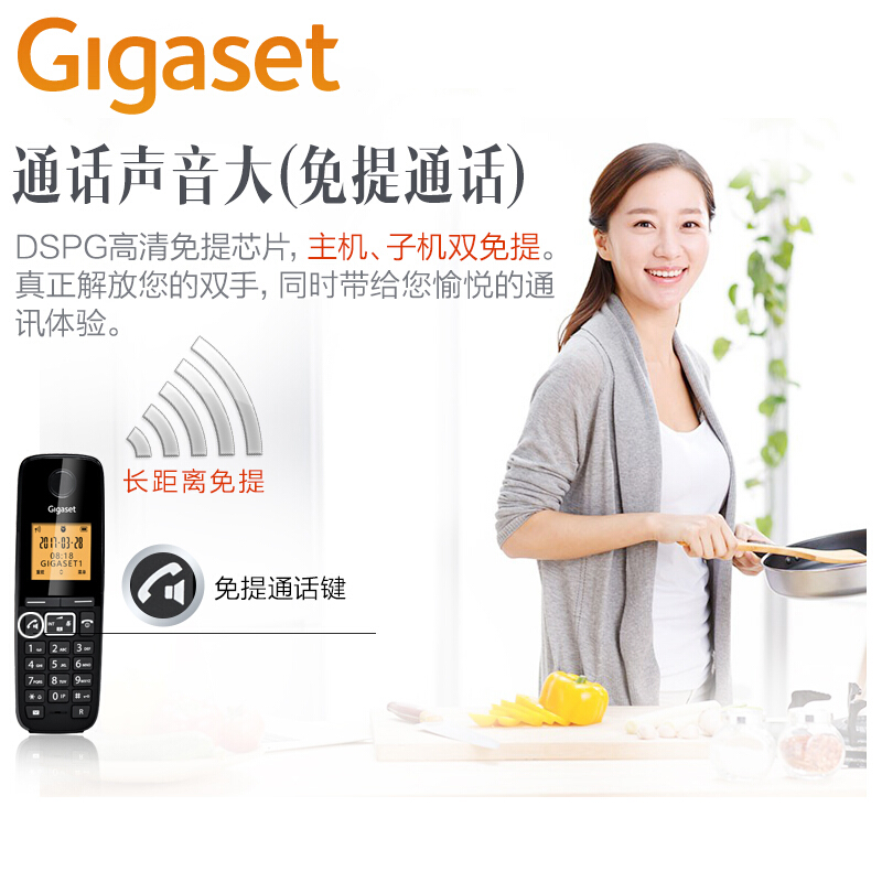 集怡嘉（Gigaset） DL310 原西門子品牌電話機 數字無繩電話家用子母機中文來電顯示一拖一辦公固定無線電話座機（白色）_http://www.nebao.cn/img/sp/329/15e4dd1e-c369-4d91-9e79-e838dd921dbf.jpg