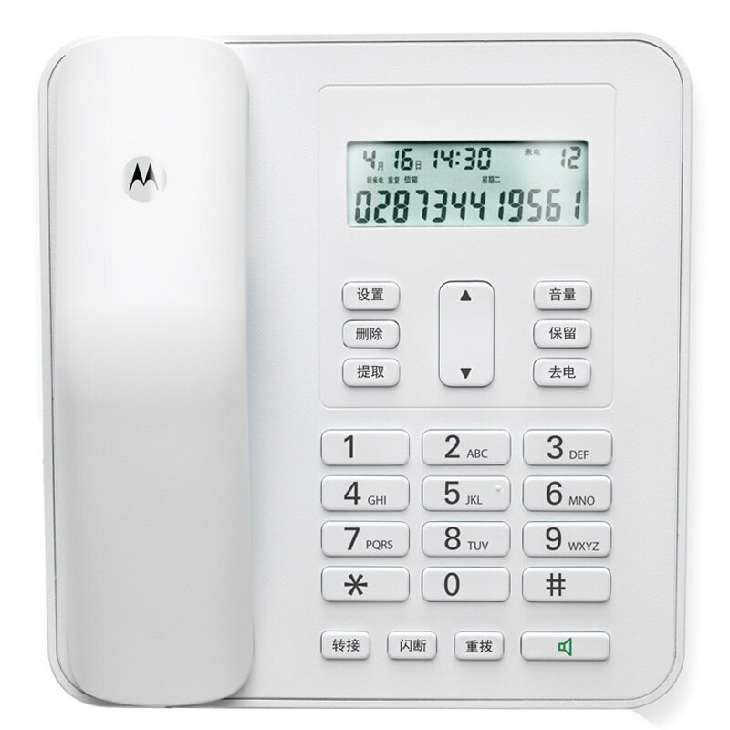 摩托羅拉（Motorola） CT310C 固定有繩電話機(jī)座機(jī)來電顯示免電池大屏幕歐式時(shí)尚辦公商務(wù)家用有線座機(jī)（白色）_http://www.nebao.cn/img/sp/329/bdb5b44a-9e18-4063-ae41-76c5e59a8d81.jpg