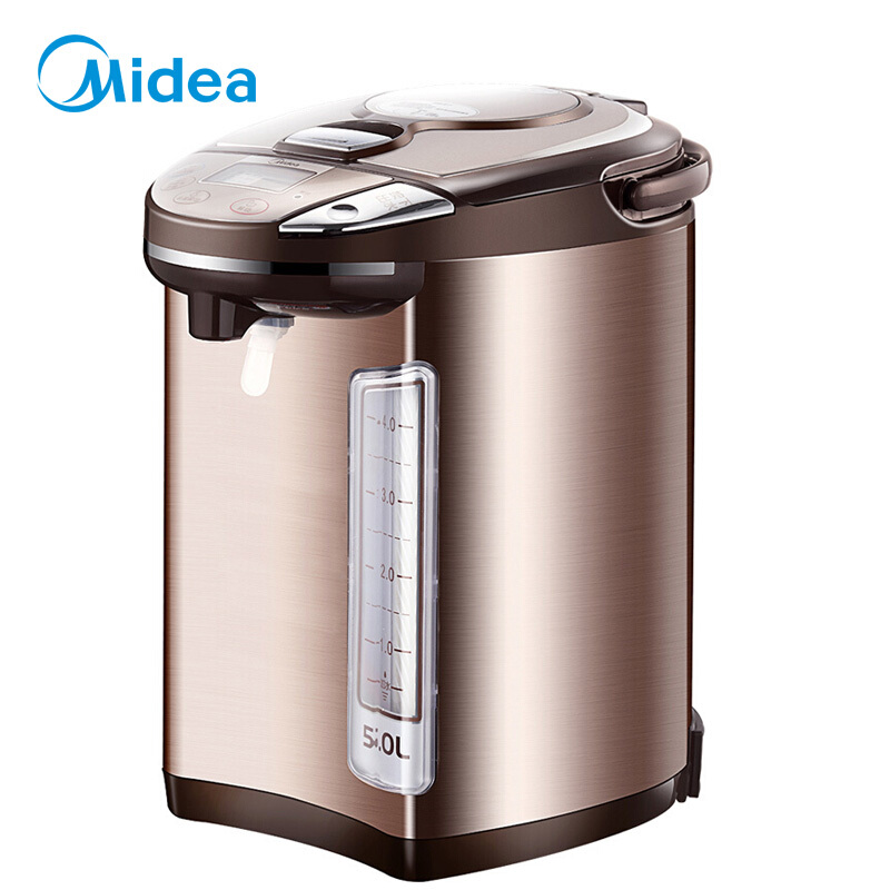 美的（Midea） PF704C-50G 電熱水瓶 304不銹鋼電水壺 5L容量 4段溫控電熱水壺 雙層彩鋼燒水壺