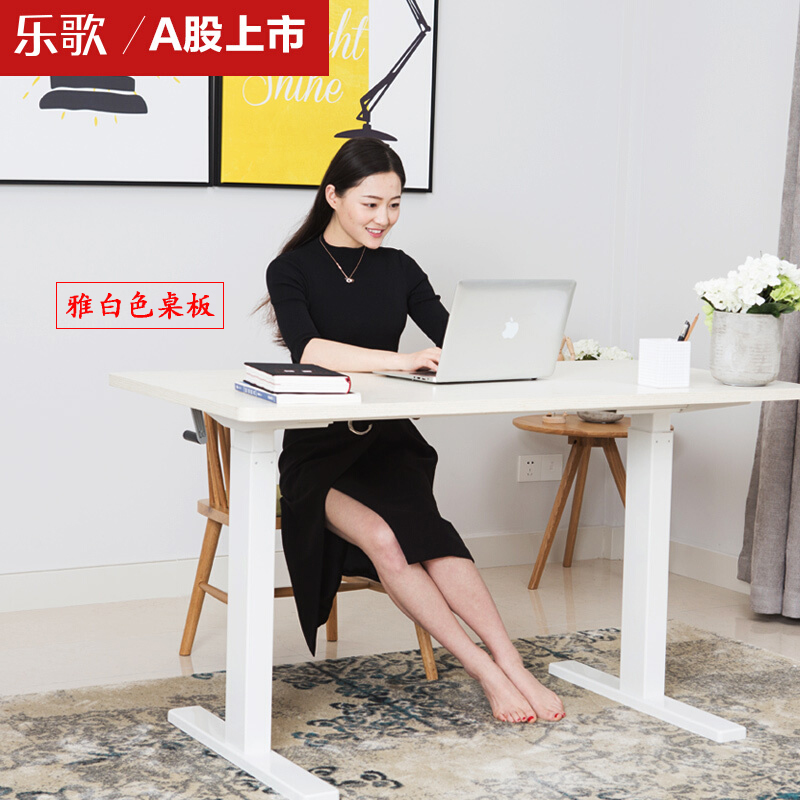 樂歌（Loctek） E3 呵護腰椎站立辦公電動升降桌/立柱3節 (凹型1400*700mm) 