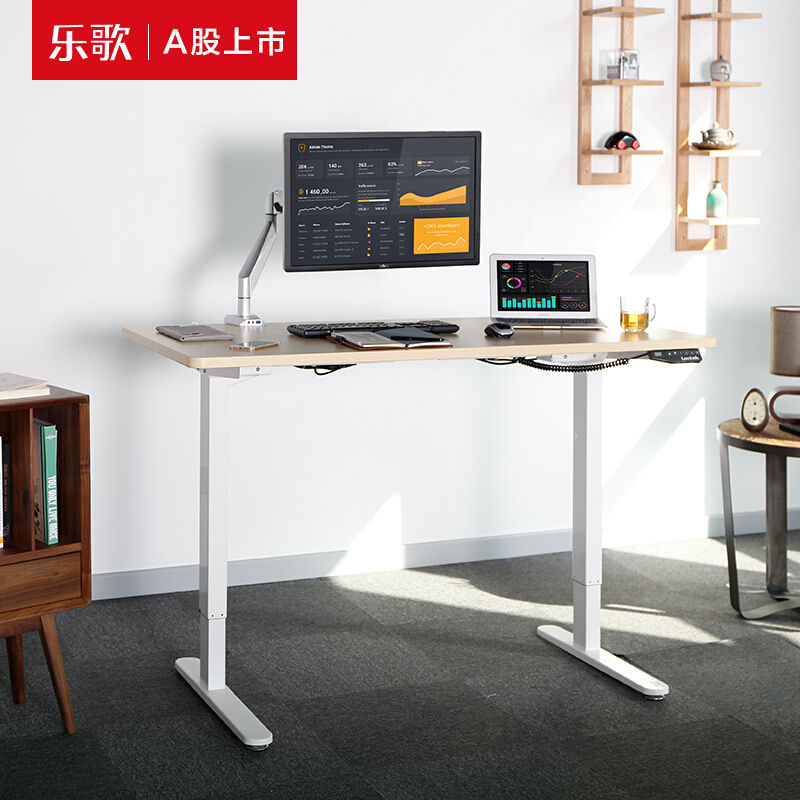 樂歌（Loctek） E1D 站立辦公電動升降桌套裝 (白色桌架/原木色桌板/方形1800x800mm) _http://www.nebao.cn/img/sp/361/4e541634-9bb1-4bcd-8083-8d9d54961afe.jpg