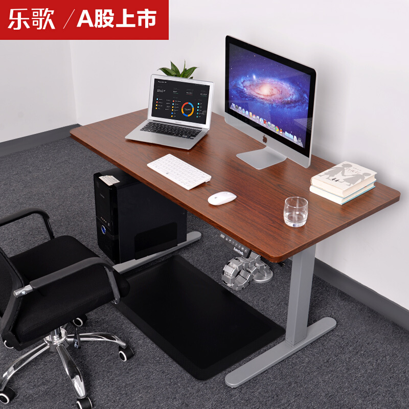 樂歌（Loctek） E1D 站立辦公電動升降桌套裝 (灰色桌架/胡桃木色桌板/方形1200x600mm) _http://www.nebao.cn/img/sp/361/7908d423-2239-4722-af2b-8353cce6fd24.jpg