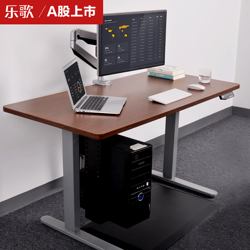 樂歌（Loctek） E1D 站立辦公電動升降桌套裝 (灰色桌架/胡桃木色桌板/方形1200x600mm) _http://www.nebao.cn/img/sp/361/f72db2a5-8873-4196-b293-ed2874cc776d.jpg
