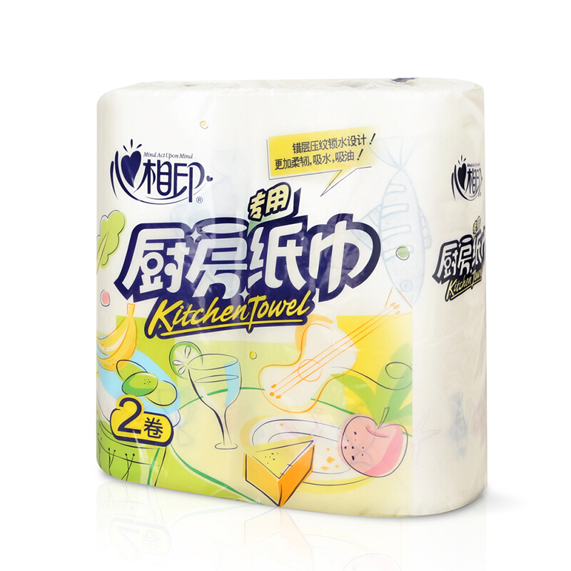 心相印（Mind Act Upon Mind） KT102 吸油吸水廚房用卷紙2卷/提_http://www.nebao.cn/img/sp/382/246a0c84-730c-44a8-b237-c8d3b0a7d22d.jpg