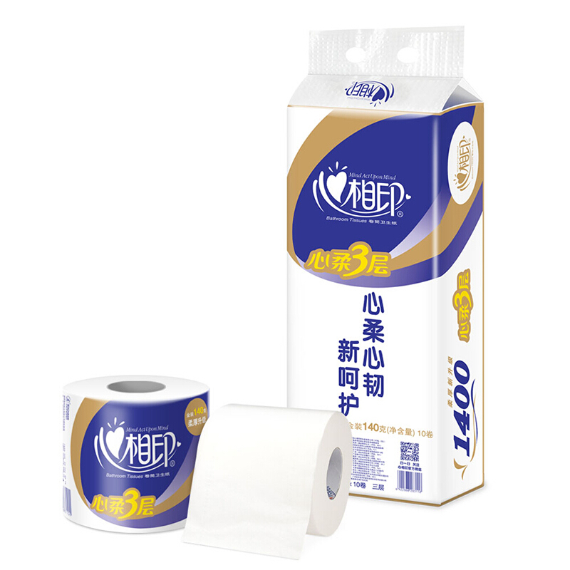 心相印（Mind Act Upon Mind） BT910 3層空芯卷紙衛生紙140g*10卷_http://www.nebao.cn/img/sp/382/400c948b-09fc-42bb-b067-8f6e0a1249f2.jpg