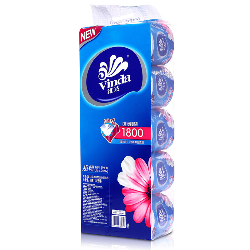 維達（Vinda） V4688 4層柔韌系列卷紙衛生紙 180g x 10卷_http://www.nebao.cn/img/sp/382/905560c4-b6c4-4186-ab4e-af6538d6de37.jpg