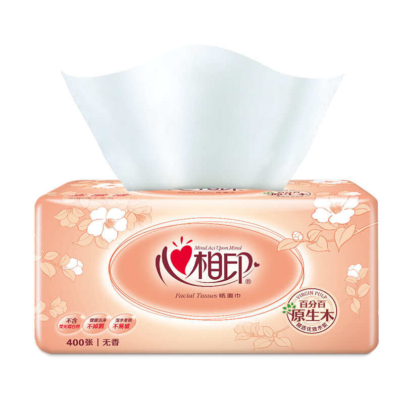 心相印（Mind Act Upon Mind） DT200 花語系列軟包裝抽紙面巾紙餐巾紙200抽*3提 _http://www.nebao.cn/img/sp/383/4402e5d7-353a-4dc1-a5ef-5e4093e71fa9.jpg