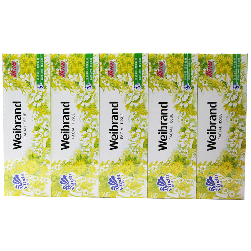 維達（Vinda） V2002 倍韌系列3層桂花沁香盒裝抽紙面巾紙餐巾紙100抽 x5盒_http://www.nebao.cn/img/sp/383/dd0cc3a2-0383-4c76-b235-aa6d237ff4fd.jpg