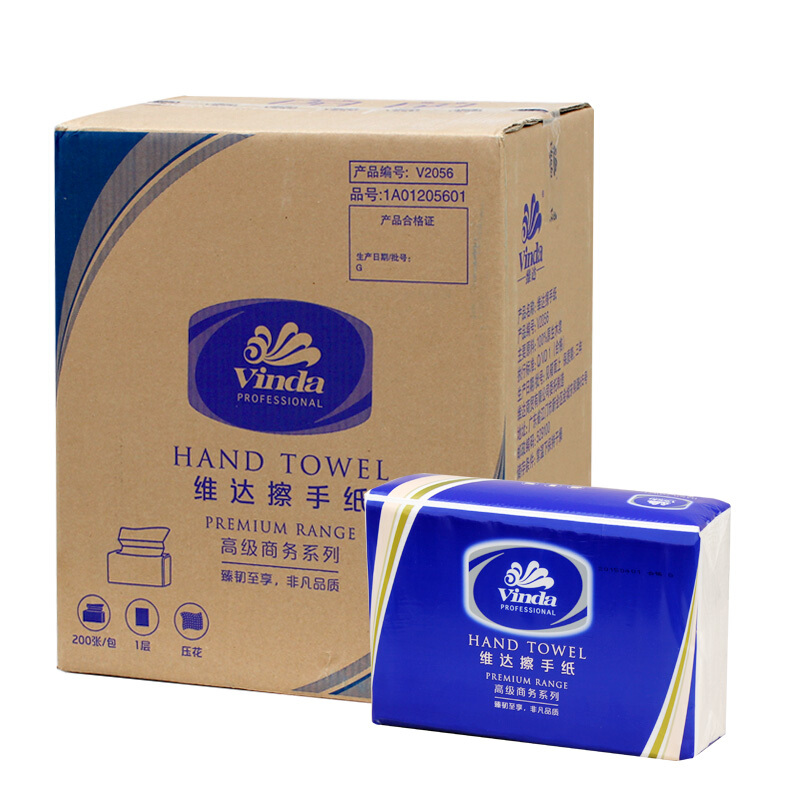 維達(dá)（Vinda） V2056 商用商務(wù)酒店公共場合用三折紙擦手紙200抽/包_http://www.nebao.cn/img/sp/386/b7f21009-c0d8-4612-a5b8-9f28770e53e7.jpg