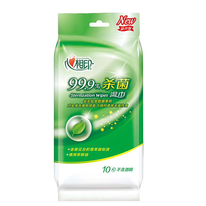 心相印（Mind Act Upon Mind） XCA001 衛生濕巾 獨立包裝10片/包_http://www.nebao.cn/img/sp/388/b5a6f951-3fe5-4ecf-9aae-b6e1c611c33f.jpg