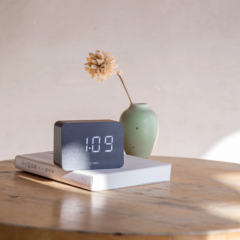 得力（deli） 8814 多功能電子鐘 100*42*70mm (黑色) _http://www.nebao.cn/img/sp/419/45d60066-3333-423f-88b1-ea75dd94c7d0.jpg
