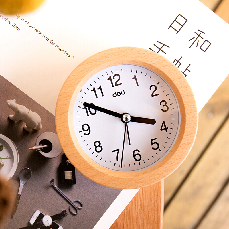 得力（deli） 8810 3.5寸靜音圓形櫸木鬧鐘貪睡鬧鐘 木紋色_http://www.nebao.cn/img/sp/419/7e7fd1ff-0896-43c5-81bc-9d0bbfe91ae8.jpg
