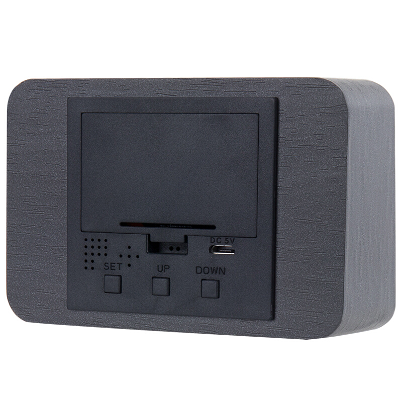 得力（deli） 8814 多功能電子鐘 100*42*70mm (黑色) _http://www.nebao.cn/img/sp/419/af440890-e443-445f-a810-13ee6c15dd1d.jpg