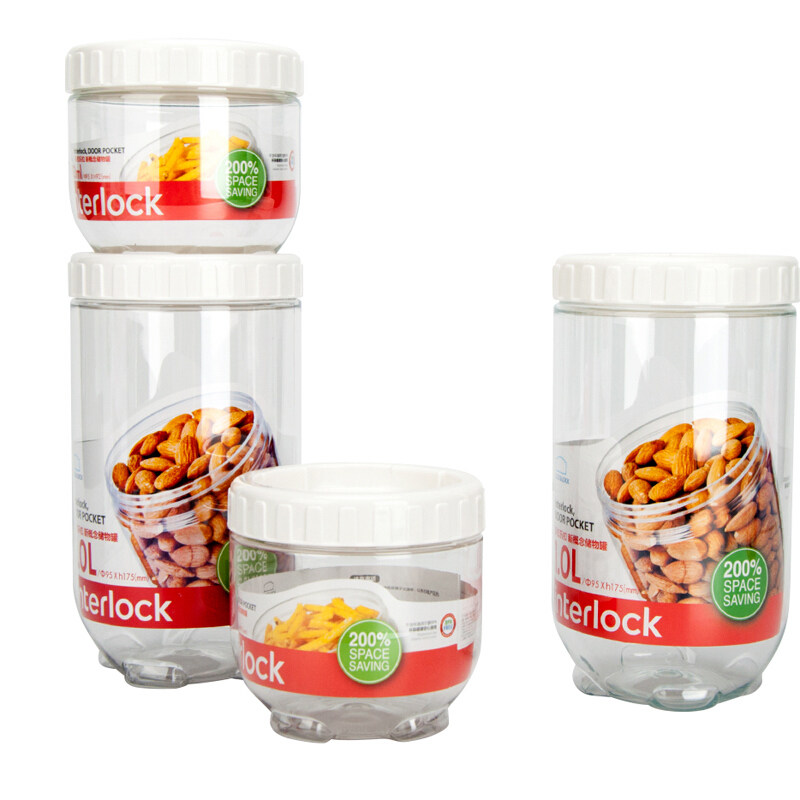 樂扣樂扣（locklock） INL301S001 儲物罐 冰箱側門塑料收納罐 (4件套) _http://www.nebao.cn/img/sp/436/1957c9d9-b926-4283-ba18-d551d409a548.jpg
