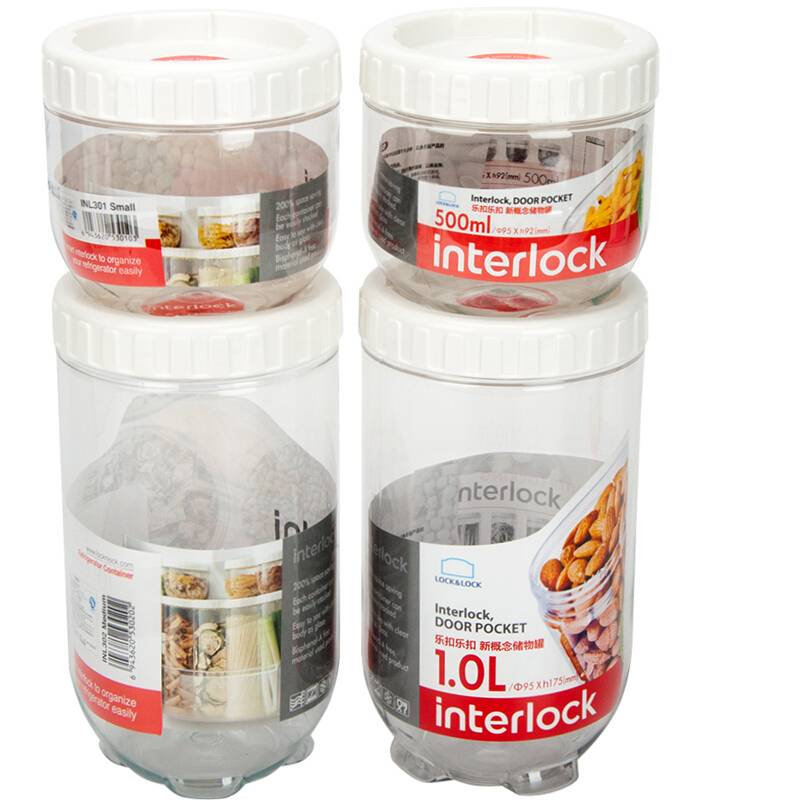 樂扣樂扣（locklock） INL301S001 儲物罐 冰箱側門塑料收納罐 (4件套) _http://www.nebao.cn/img/sp/436/bef95828-03a5-429d-a700-5b47c9f6e060.jpg