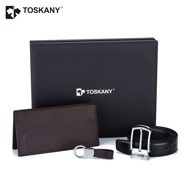 托斯卡尼（TOSKANY） TL66617 男士商務(wù)禮盒三件套（錢夾/皮帶/鑰匙扣）