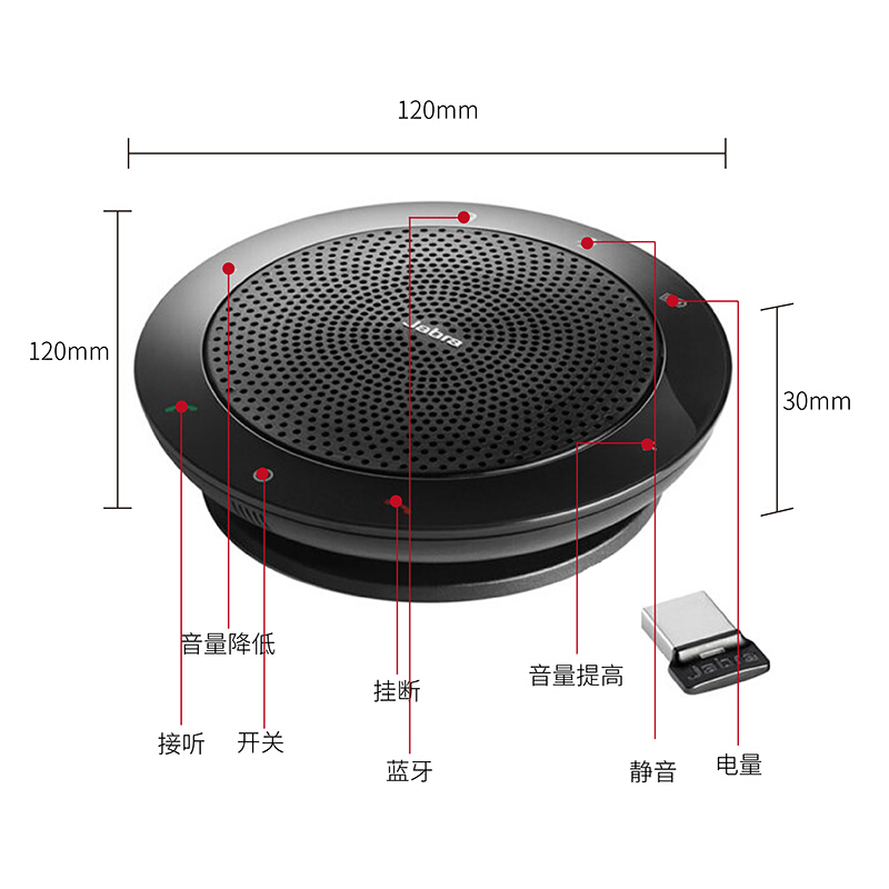 捷波朗（Jabra） SPEAK 510+ 藍牙音頻設備/視頻會議麥克風/揚聲器_http://www.nebao.cn/img/sp/592/c1e7cd9a-0bd5-4ab0-aa8e-374454bb9469.jpg