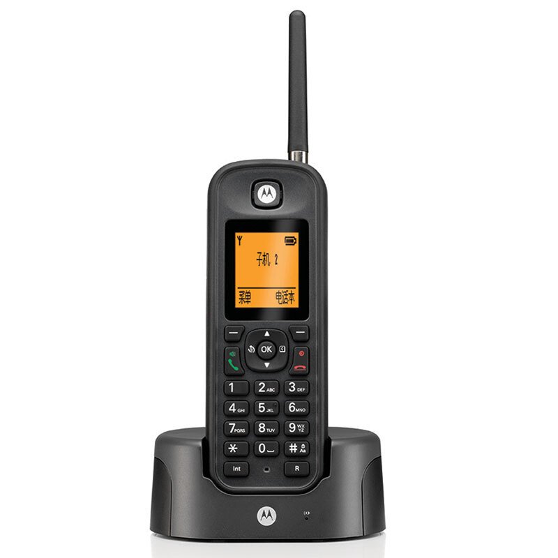 摩托羅拉（Motorola） O201C 電話(huà)機(jī) 遠(yuǎn)距離數(shù)字無(wú)繩單機(jī) 橙色背光電話(huà)簿中英文顯示菜單可擴(kuò)展 無(wú)線(xiàn)座機(jī)（黑色）_http://www.nebao.cn/img/sp/764/18c82629-3e38-44c0-9414-ed2e9ddc7b5d.jpg