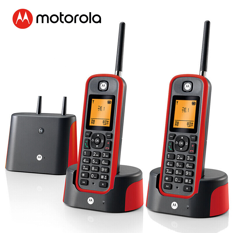 摩托羅拉（Motorola） O202C 電話機 遠距離數字無繩套裝 橙色背光電話簿中英文顯示菜單可擴展 無線座機 （紅色）_http://www.nebao.cn/img/sp/764/e74f525a-5be8-43fb-9953-4256606d550e.jpg