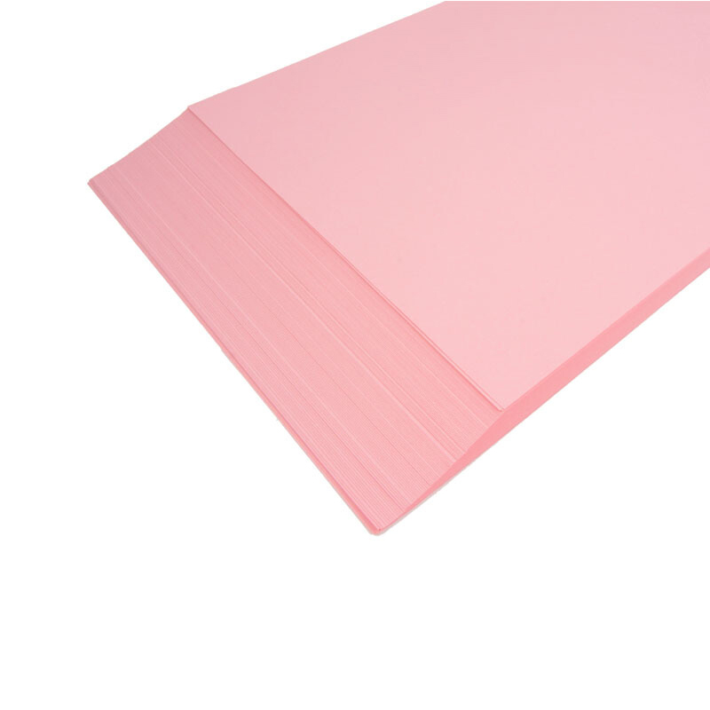 國產 A4 120G 彩色卡紙 100張/包（粉色A4）