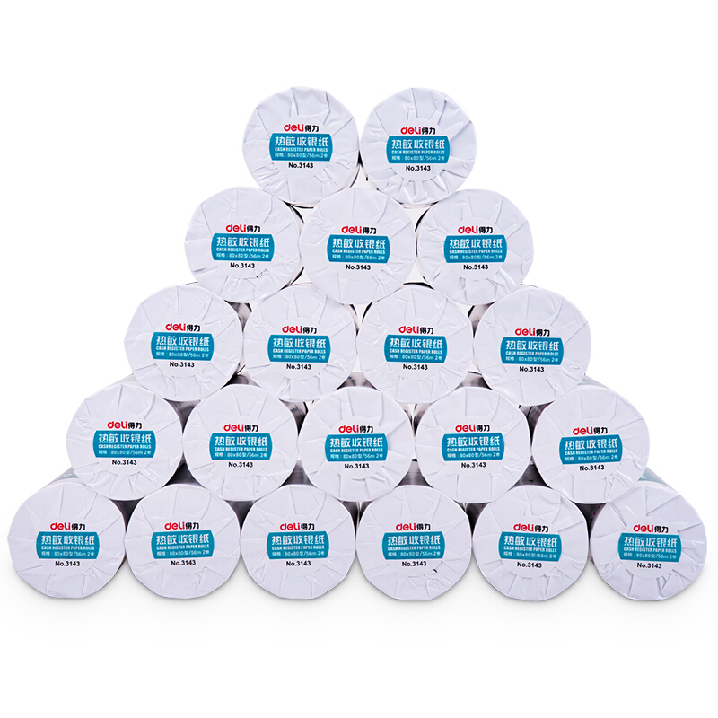 得力（deli） 3143 熱敏收銀紙80mm*80mm*56m(紅)20卷裝_http://www.nebao.cn/img/sp/83/199f9bca-867f-403f-b8f3-2ee5367e378f.jpg
