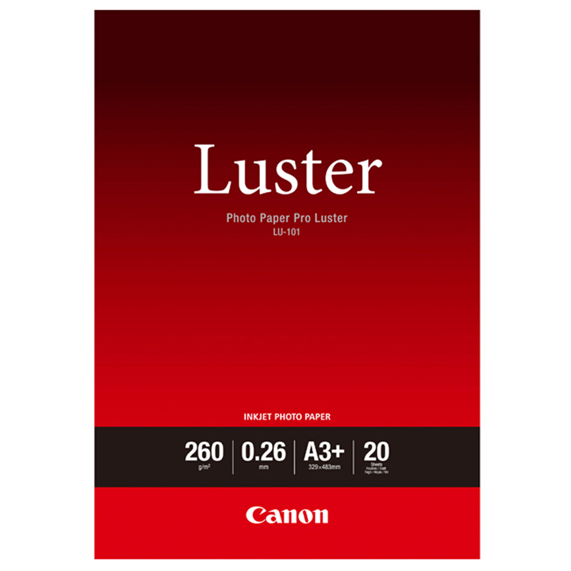 佳能（Canon） LU-101 專業絨面照片紙/相片紙 (A3+/20張) 