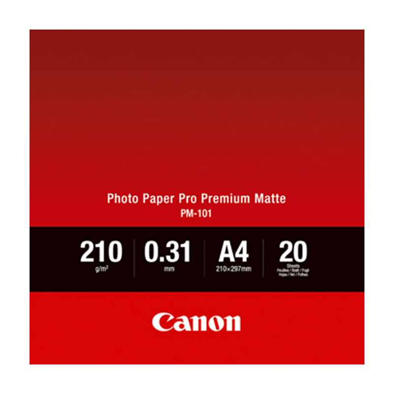 佳能（Canon） PM-101 專業無光澤照片紙/相片紙 (A4/20張) _http://www.nebao.cn/img/sp/83/d838e8c2-7b41-4778-ac47-d4073cdcea52.jpg