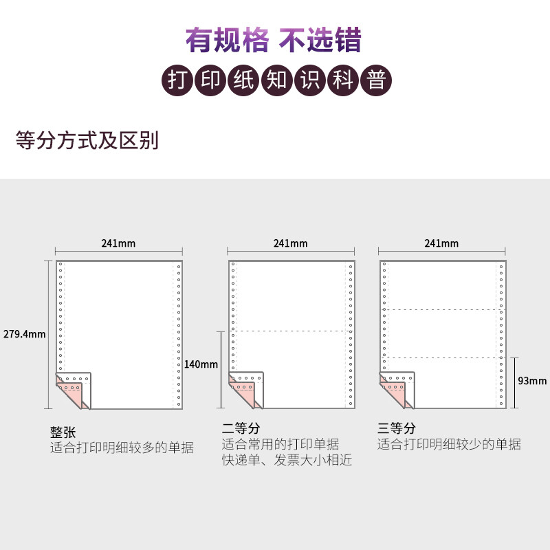 晨光(M&G)文具二聯(lián)三等分電腦打印紙 彩色針式打印紙241-2-1/3 80列 撕邊 色序:白紅 1000頁/箱APYY4S64_http://www.nebao.cn/newimg/C202207/1658297017084.jpg