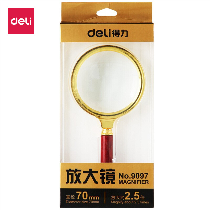 得力（deli）9097 直徑70mm 復古金屬框木質手柄架放大鏡_http://www.nebao.cn/newimg/C202208/1661743326670.jpg