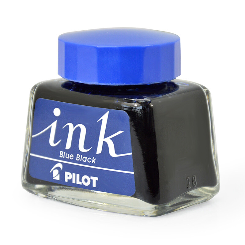 百樂（PILOT）非碳素墨水 不堵筆鋼筆墨水30ml 藍黑INK-30-BB