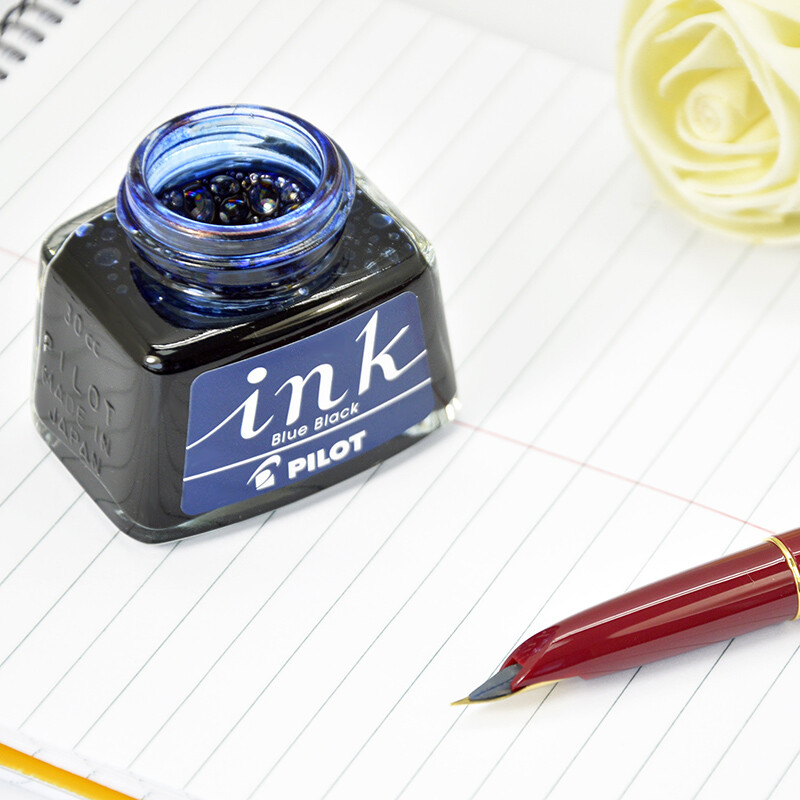 百樂（PILOT）非碳素墨水 不堵筆鋼筆墨水30ml 藍黑INK-30-BB_http://www.nebao.cn/newimg/C202209/1662541080795.jpg